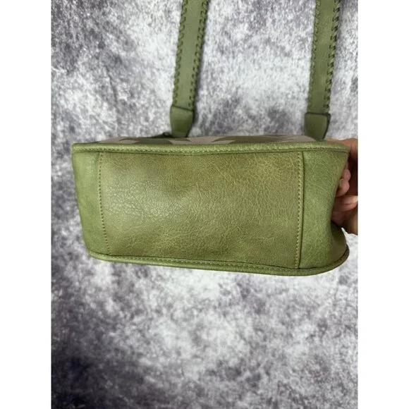 Leather Purse & Wallet Green Crossbody Tote bag Aztec Southwest Boho Tribal - Picture 4 of 16